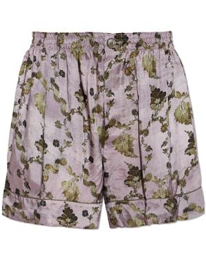 R13 Floral Print Shorts - Purple
