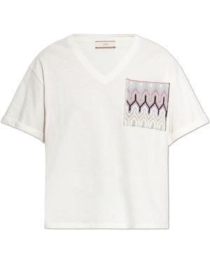 Akep T-Shirt With Pocket - White