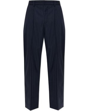 Balmain Striped Pattern Trousers - Blue