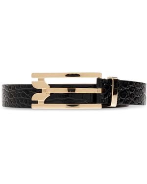 Victoria Beckham Leather Belt - Black