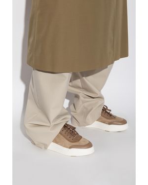 Max Mara Leather Sports Shoes - Natural