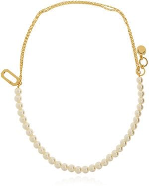 AllSaints Bracelet With Glass Pearls - White