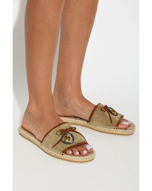 Versace 'Lola' Slides - Green