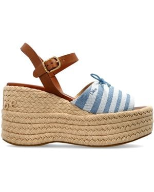 Chloé Wedge Sandals "Isla" - Blue