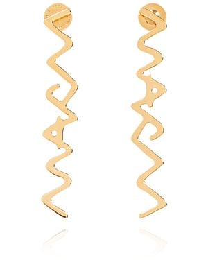Marni Brass Earrings - White