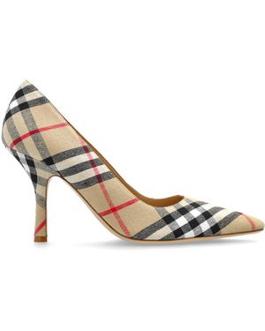 Burberry 'Dame Pump' Heeled Shoes - White