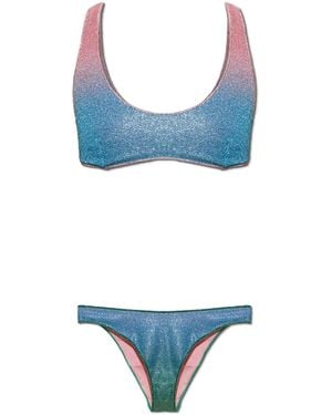 Oséree Two-Piece Swimsuit With Lurex Thread - Blue