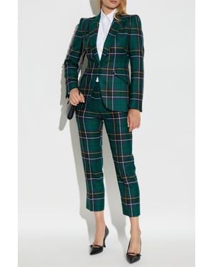 McQueen Plaid Pants - Green
