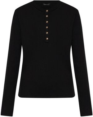 Anine Bing Ribbed Top 'Alessia' - Black