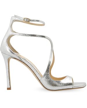 Jimmy Choo 'Azia' Heeled Sandals - Metallic