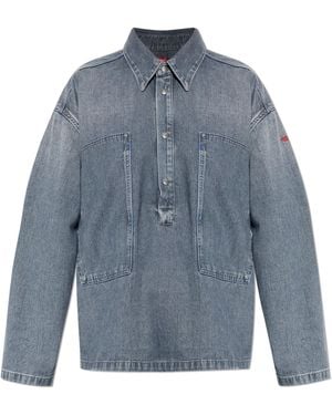 DIESEL 'De-Priss' Oversize Shirt - Blue