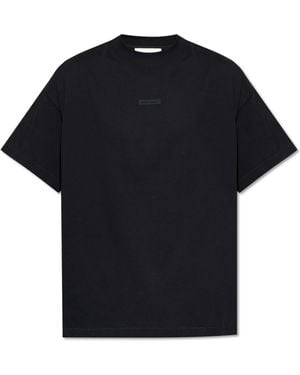 Fear Of God T-Shirt With Logo Patch - Black