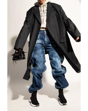 Balenciaga Asymmetrical Coat - Blue