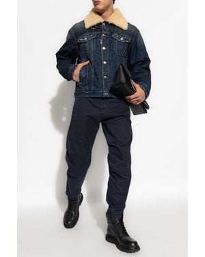DSquared² Pants With Logo - Blue