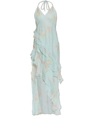 LoveShackFancy 'Vailo' Silk Dress - Blue
