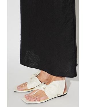 Givenchy Leather Slides With Decorative Bow - Black