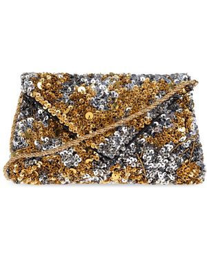 Dries Van Noten Clutch Bag With Shimmering Sequins - Metallic