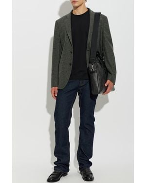 Etro Herringbone Pattern Blazer - Black