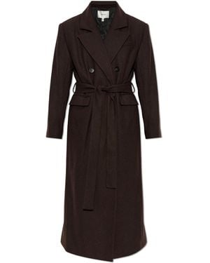 Gestuz 'Gzvenja Long' Coat With Single Vent - Black
