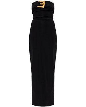 Balmain Off-Shoulder Dress - Black