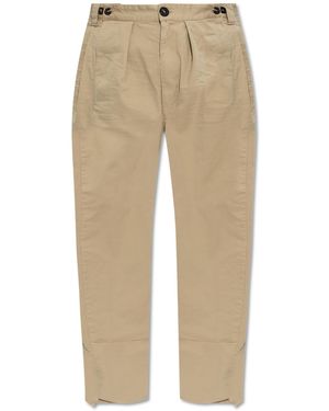 DSquared² Trousers With Loose Legs - Natural