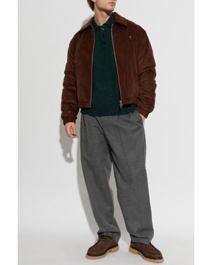 Ami Paris Long-Sleeve Polo - Green
