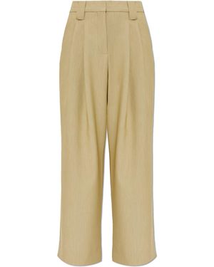 Ganni Wide-Leg Trousers - Natural