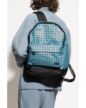 Issey Miyake Backpack With A Geometric Pattern - Blue