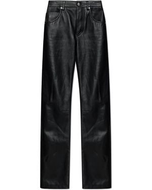 Bottega Veneta Leather Pants - Black