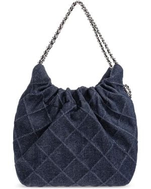 Tory Burch "Fleming Mini" Hobo Shoulder Bag - Blue