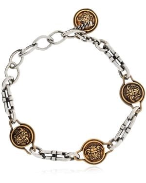 Versace Brass Bracelet With Medusa Head - Metallic
