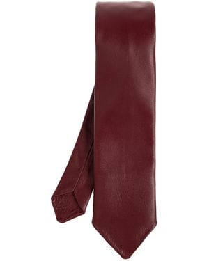 Ferragamo Leather Tie - Purple