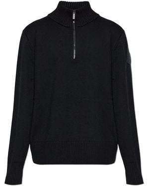 Canada Goose Jumper With A Stand-Up Collar And Zip Fastening - Black