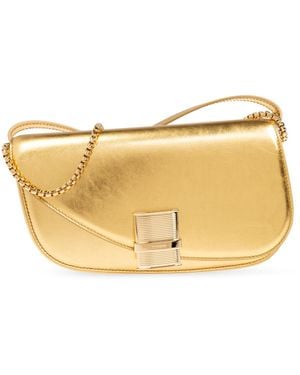 Ferragamo Shoulder Bag Fiamma Xs - Metallic