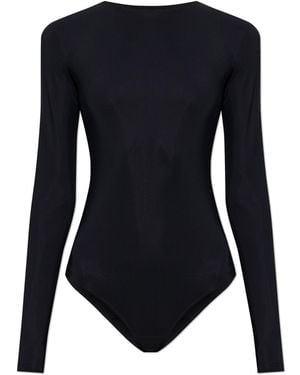 MM6 by Maison Margiela Long-Sleeve Bodysuit - Black