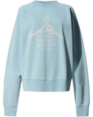 Perfect Moment Sweatshirt With Vintage Effect - Blue
