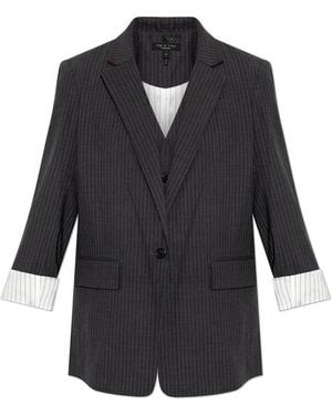 Rag & Bone Suit: Blazer With Waistcoat - Black