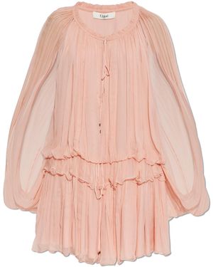 Chloé Silk Dress - Pink
