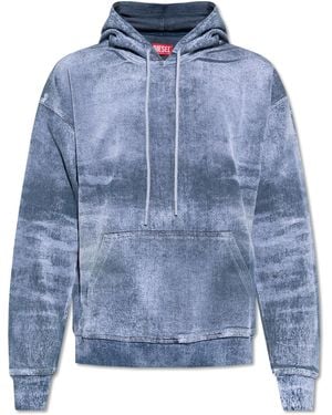 DIESEL 'D-Nlabel-Hood-Fsd' Hoodie - Blue