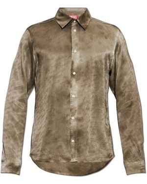 DIESEL Shirt 'S-Kissy-Hnbw' - Brown