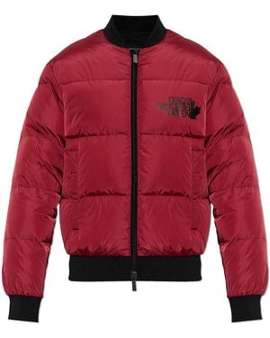 DSquared² Puffer Bomber Jacket - Red