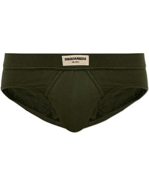 DSquared² Briefs With Logo - Green