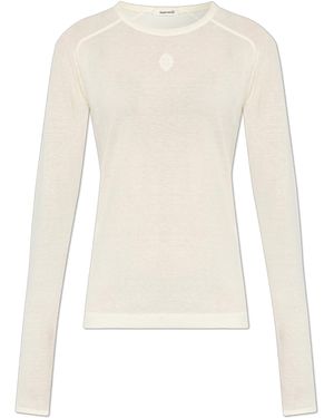 By Malene Birger "Fritha" Top With Long Sleeves - White