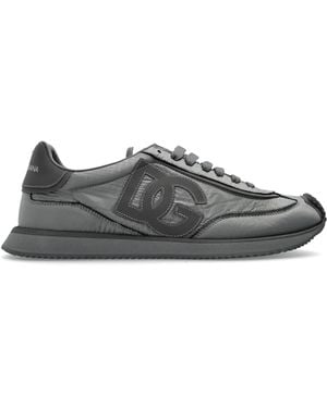 Dolce & Gabbana Sports Shoes With Logo - Grey