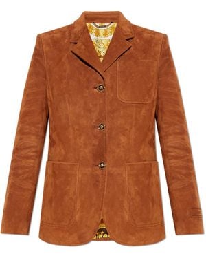 Versace Suede Blazer - Brown