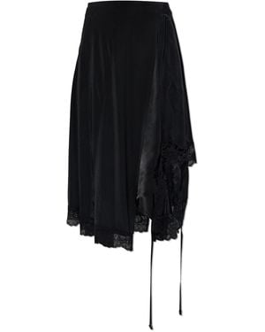 Vetements Skirt With Lace - Black