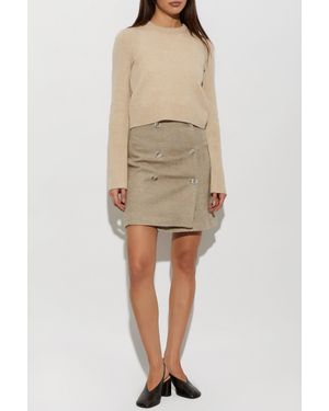 By Malene Birger 'Lima' Wool Skirt - Natural