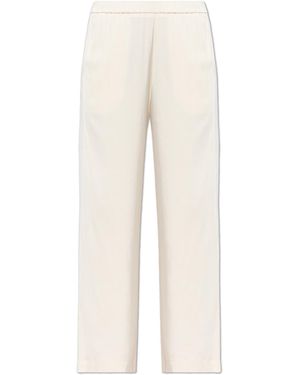 Akep Satin Pants With Side Stripes - White