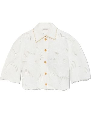 Zimmermann Short-Sleeved Shirt - White