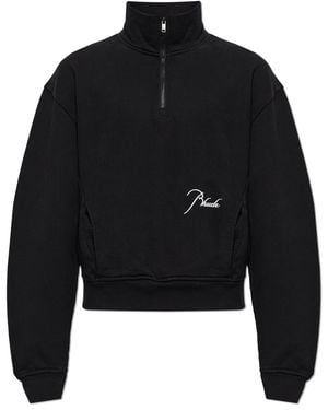 Rhude Sweatshirt With Embroidered Logo - Black